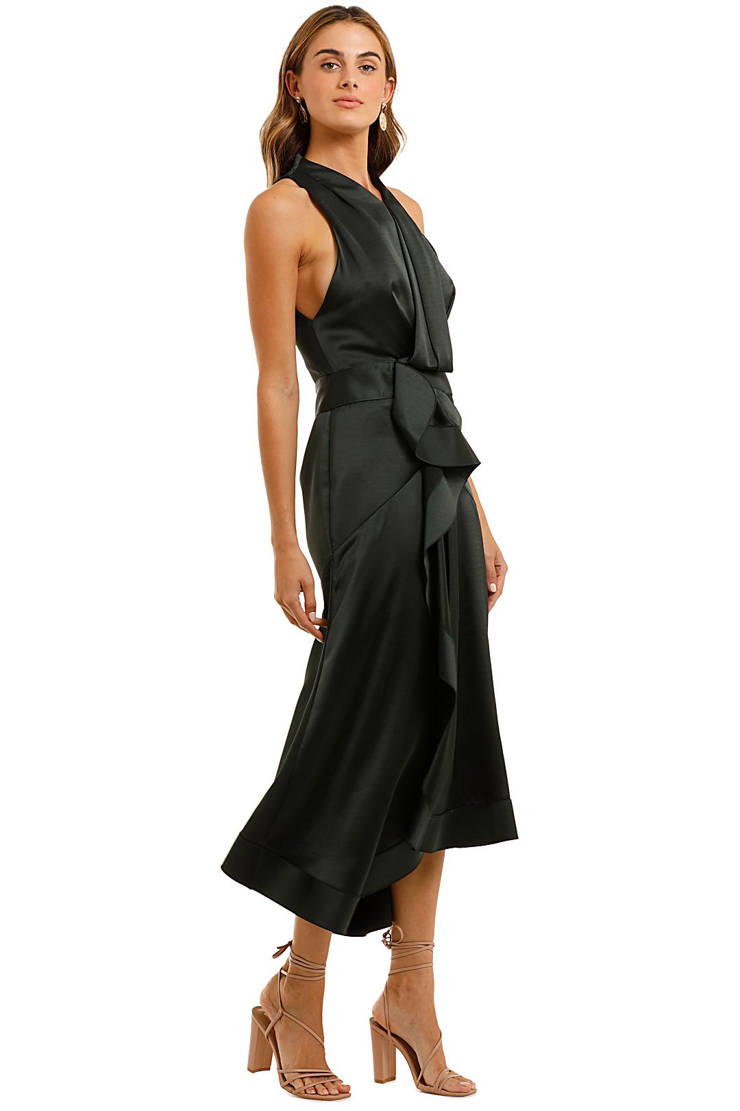 Acler Millbank Dress Forest Green Draped