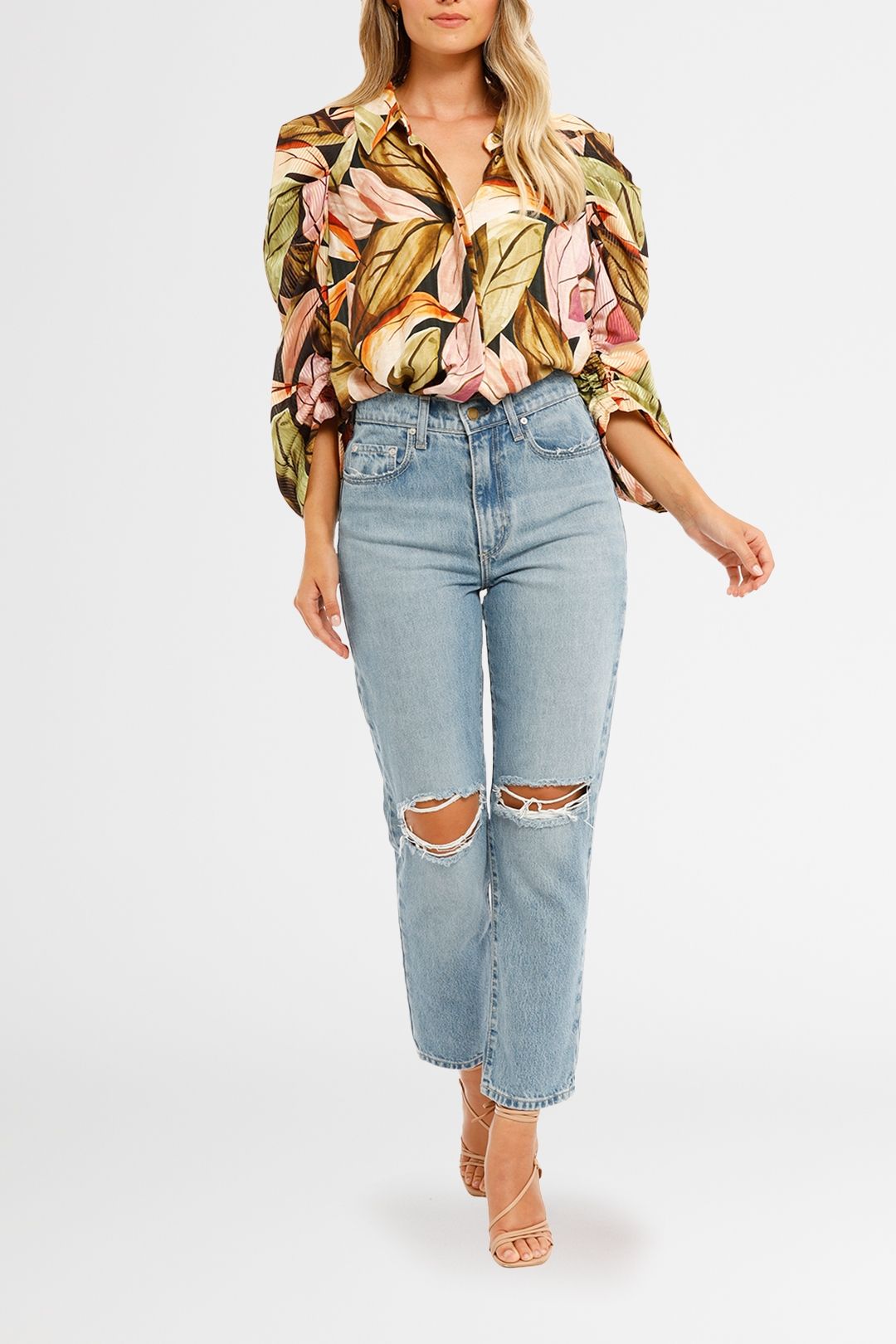 Acler Ridgeway Blouse Falling Leaves