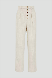 Acler Tweed High Waist Pants in Beige