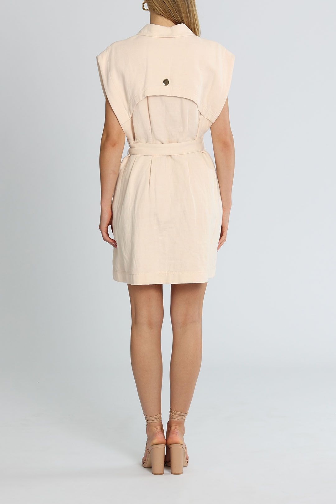 Acler Westcroft Dress in Blush With Belt