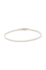 Adorne - CZ Single Strand Diamante Bracelet - Gold Crystal
