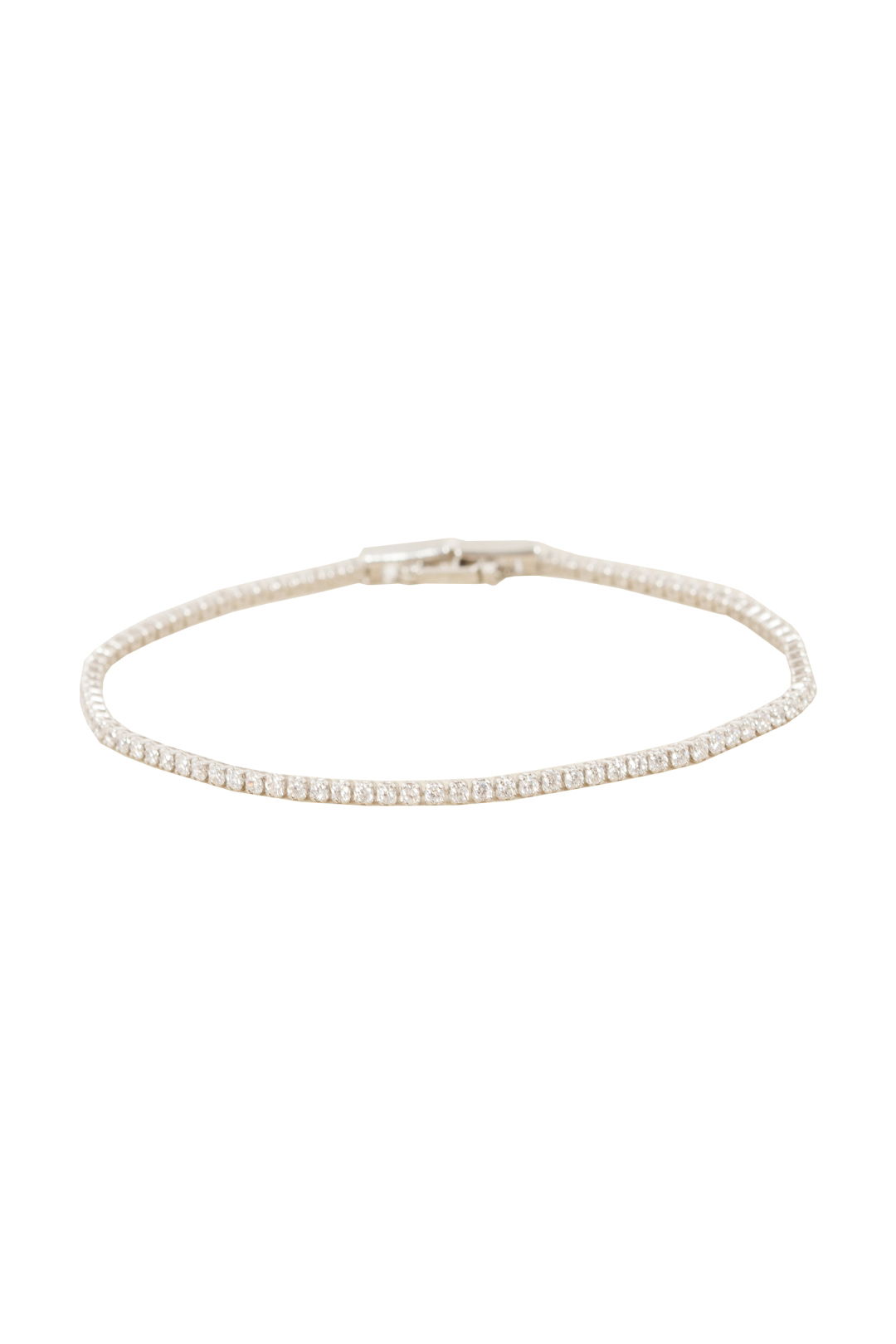 Adorne - CZ Single Strand Diamante Bracelet - Gold Crystal