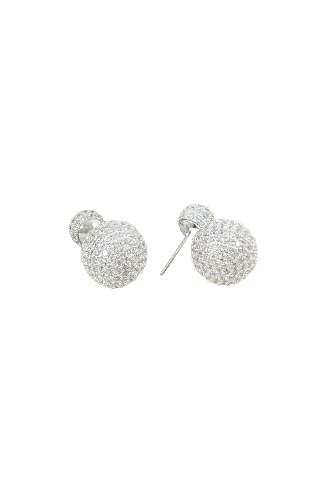 Adorne Diamante Double Ball Stud Earring Buy Accessories