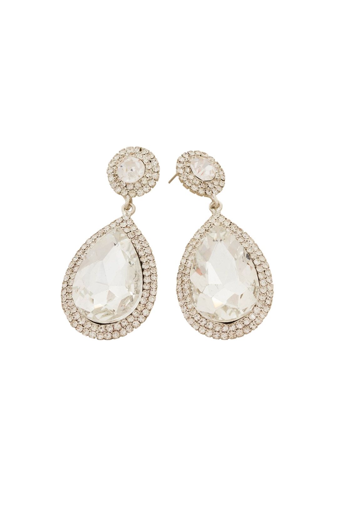 Teardrop diamante earrings deals