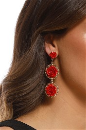 Adorne - Rose Queen Earrings - Red Gold - Product