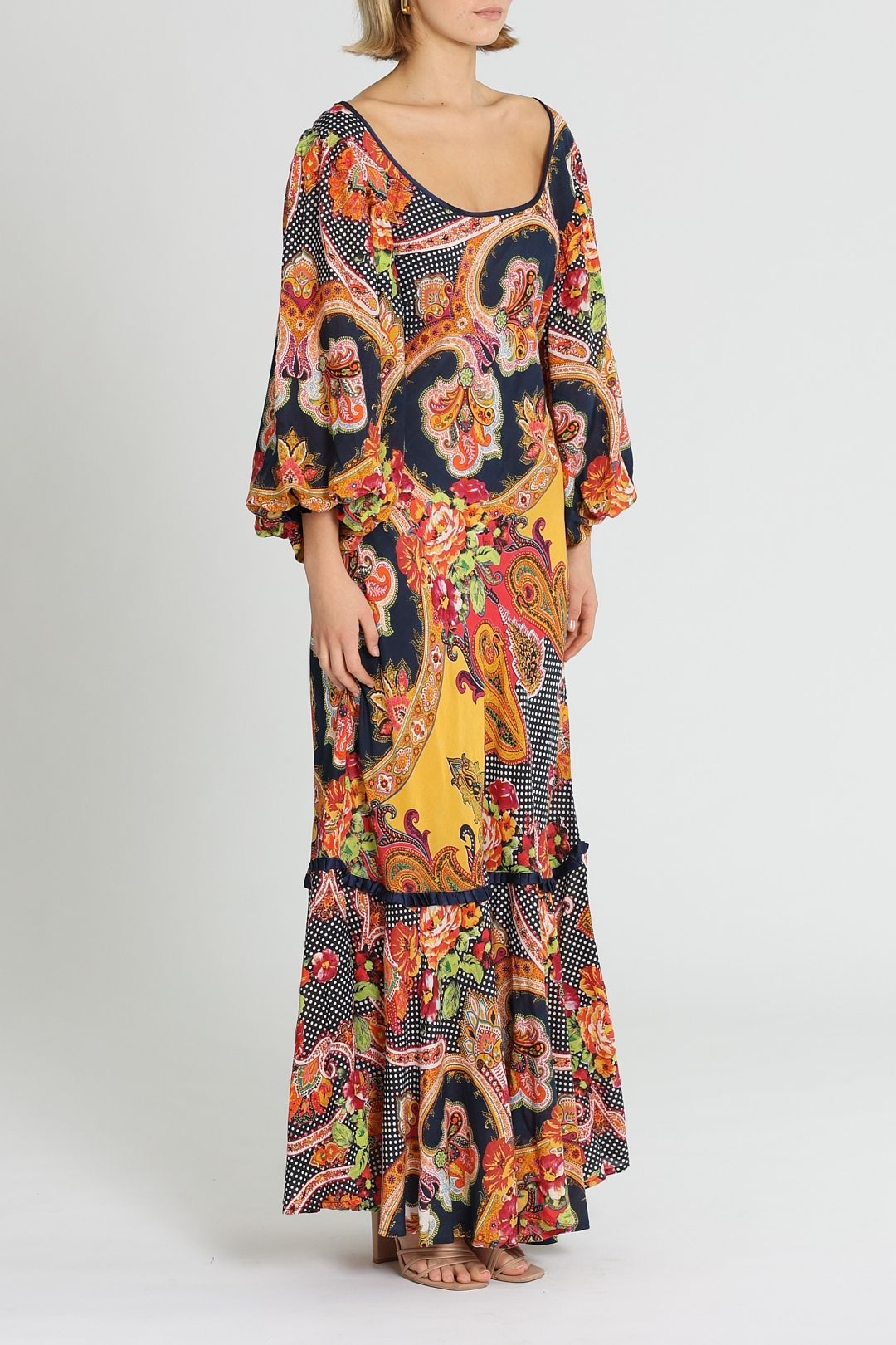 Adrift Flemington Midi Dress Scoop Neck