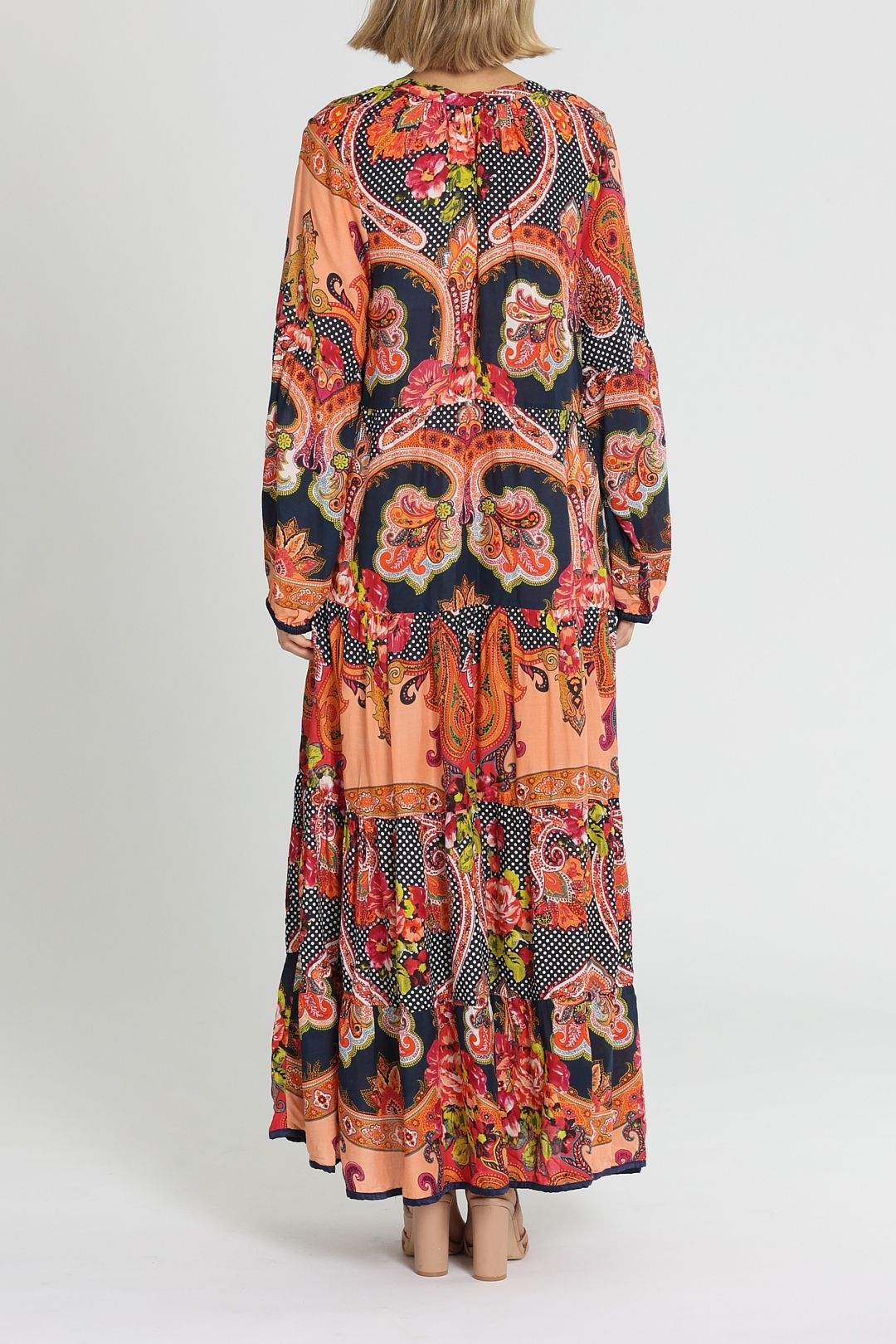 Savannah-Marie Dravyx Spaghetti Fringe Ruched Maxi Dress