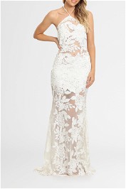 Ae'lkemi Floral Sequin Backless Dress