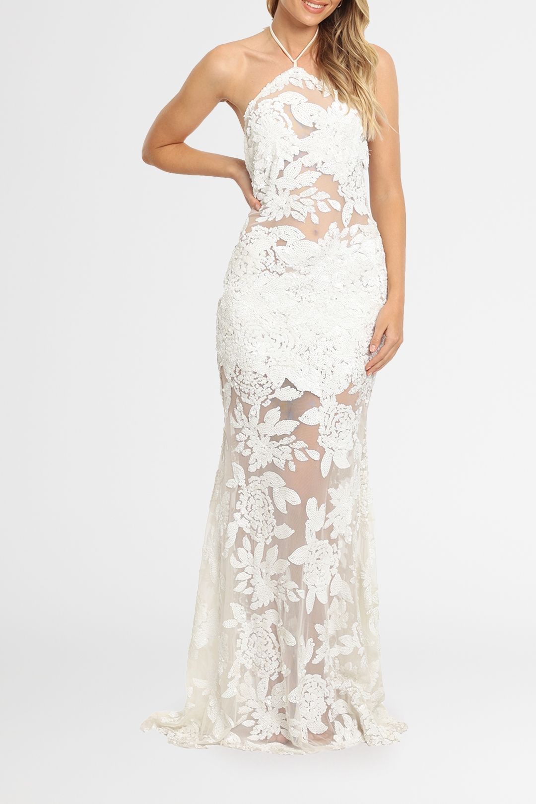 Cami Sleeveless Sequin Embroidered Backless Party Dress main image 1