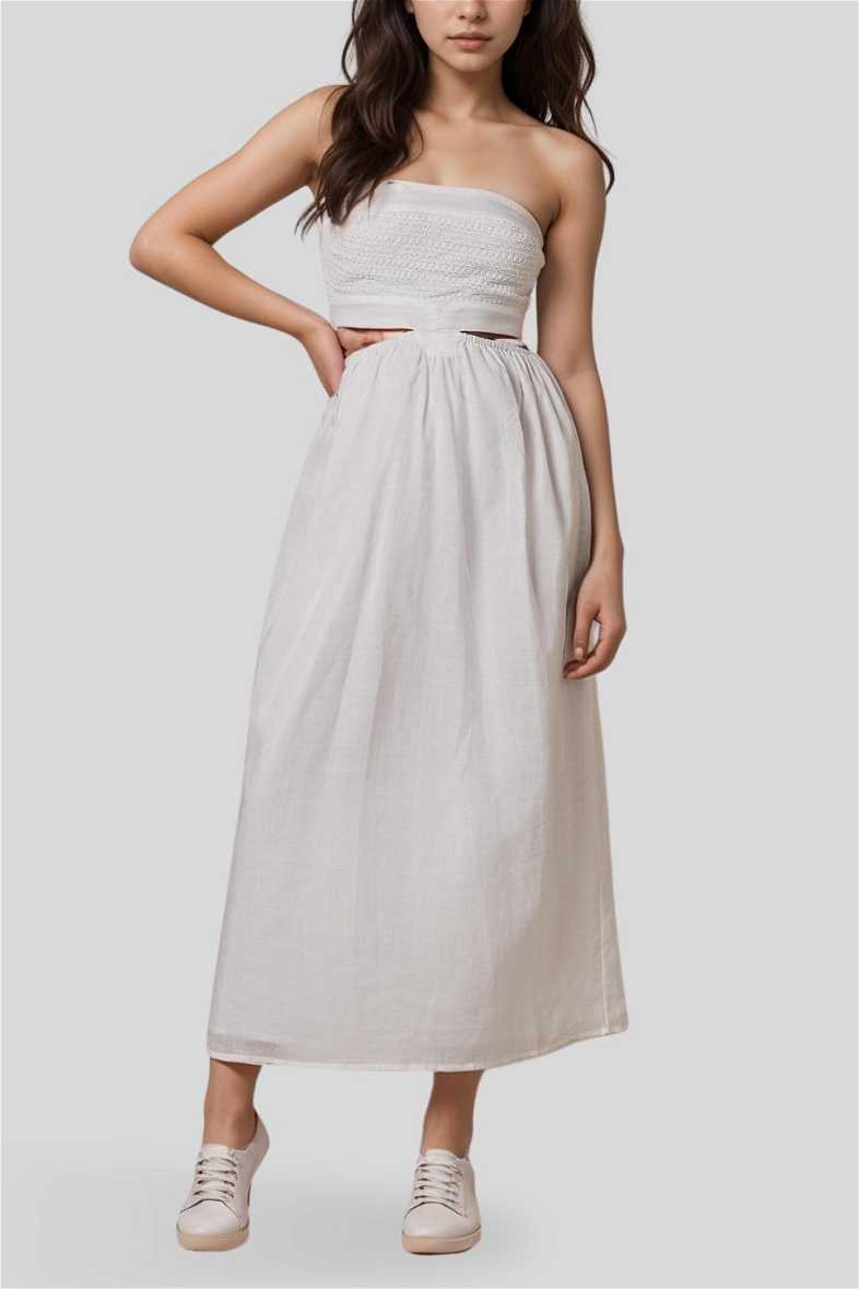 crochet insert dress Indio Crochet Insert Deep V-Neckline Angel Sleeve Maxi Dress Pink