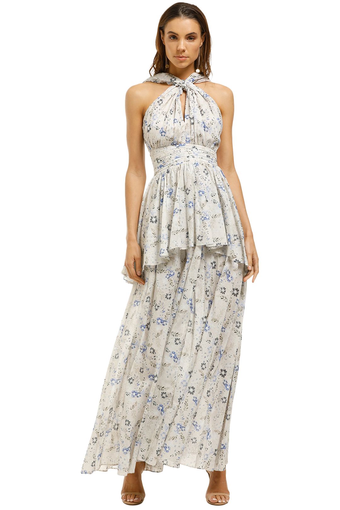 AJE-Fraser-Maxi-Dress-Powder-Wildflower-Front