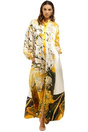 AJE-McMahon-Maxi-Dress-Yellow-Print-Front