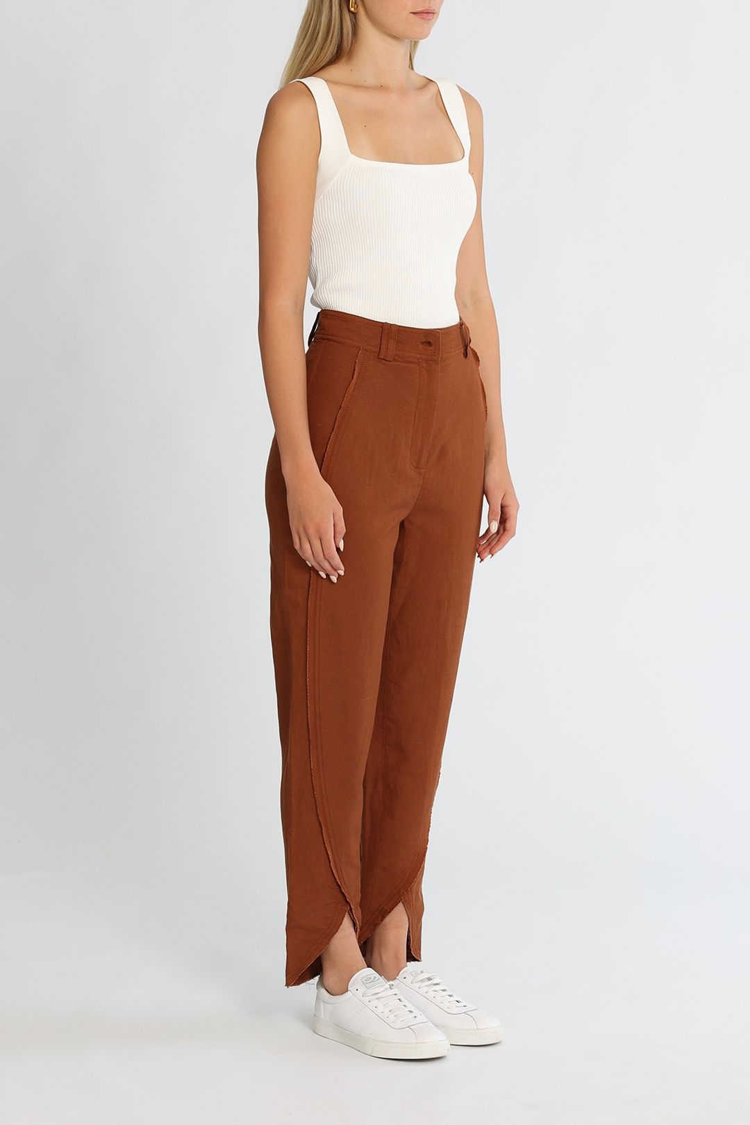 AJE Admiration Pant Coffee Cropped