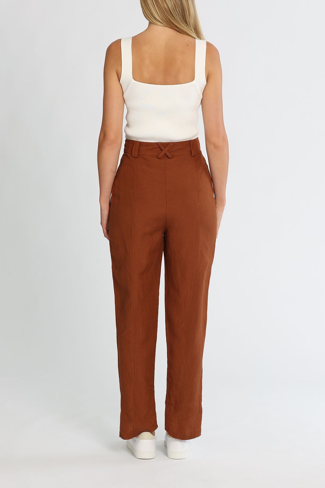 AJE Admiration Pant Coffee Tapered
