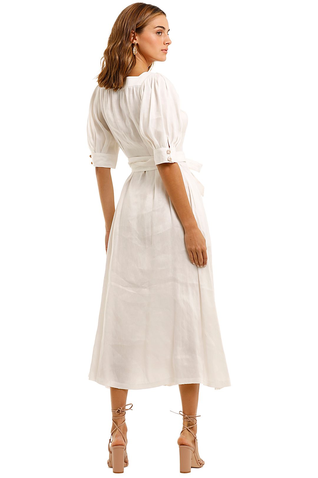 knee length dresses for ladies Camille Midi Dress | Ivory main image 1