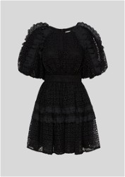 AJE - Aveline Broderie Black Mini Dress