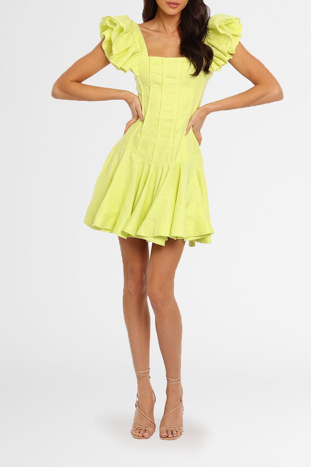 AJE Breathless Mini Dress green