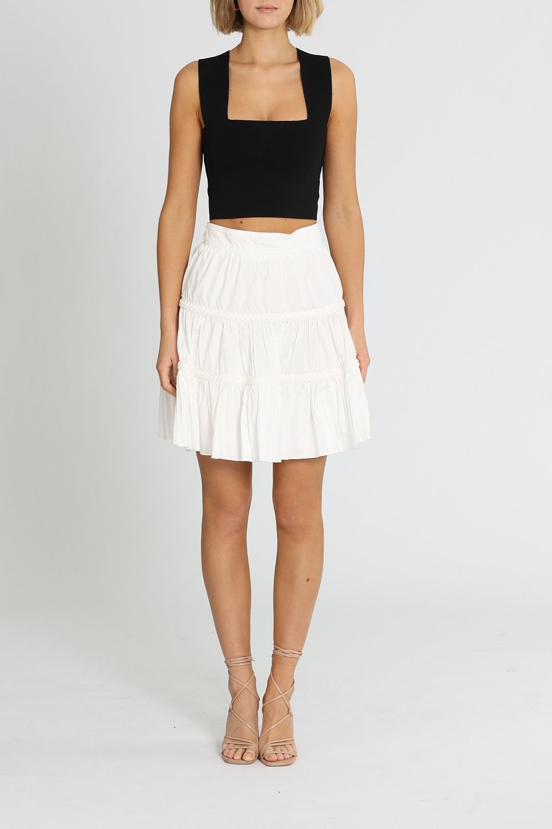AJE Casabianca Mini Skirt White