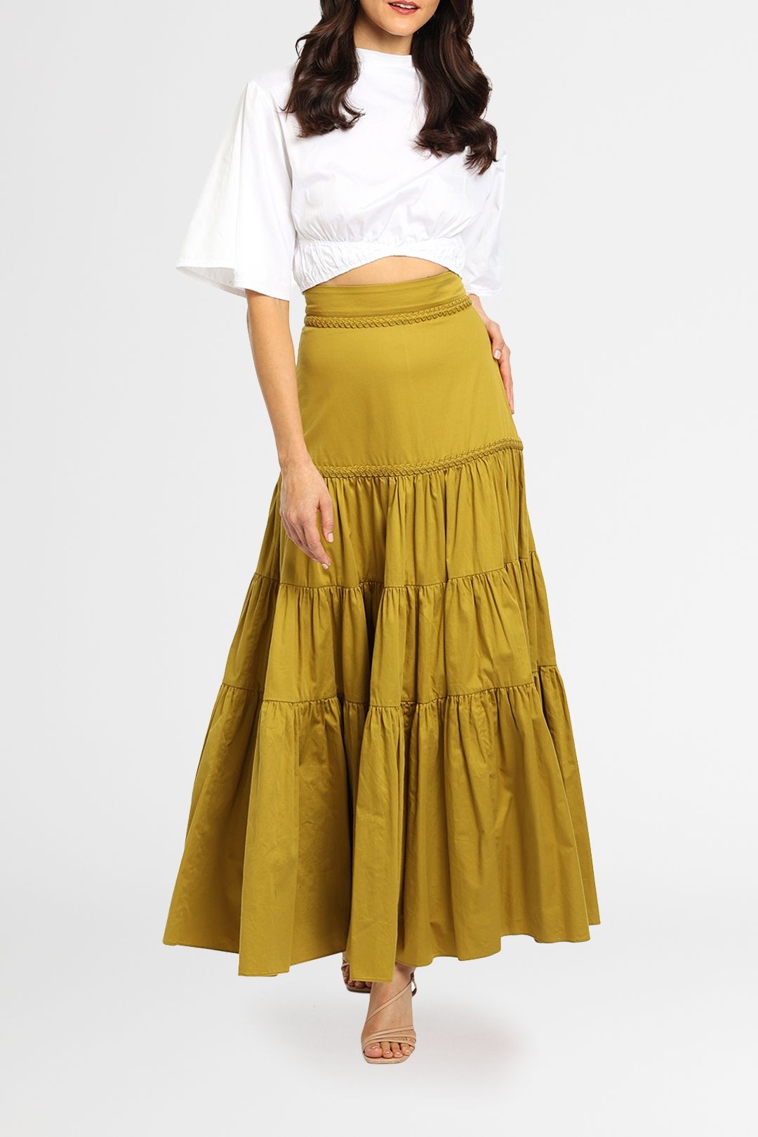 AJE Casabianca Skirt green