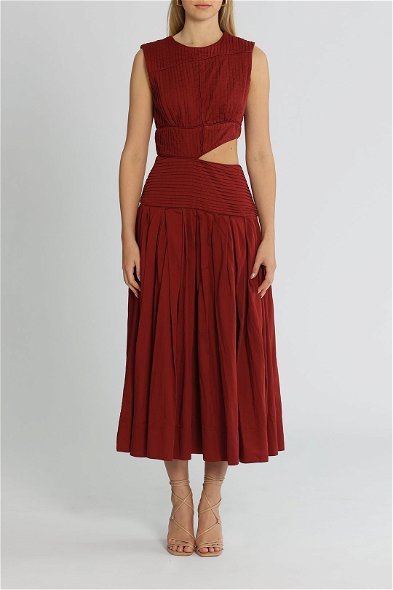burgundy maxi dress lace Burgundy Lace Mesh Overlay Maxi Dress main image 0