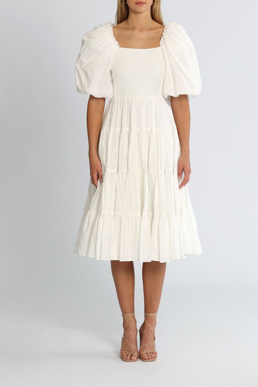 Hire Cherished Midi Dress | AJE | GlamCorner