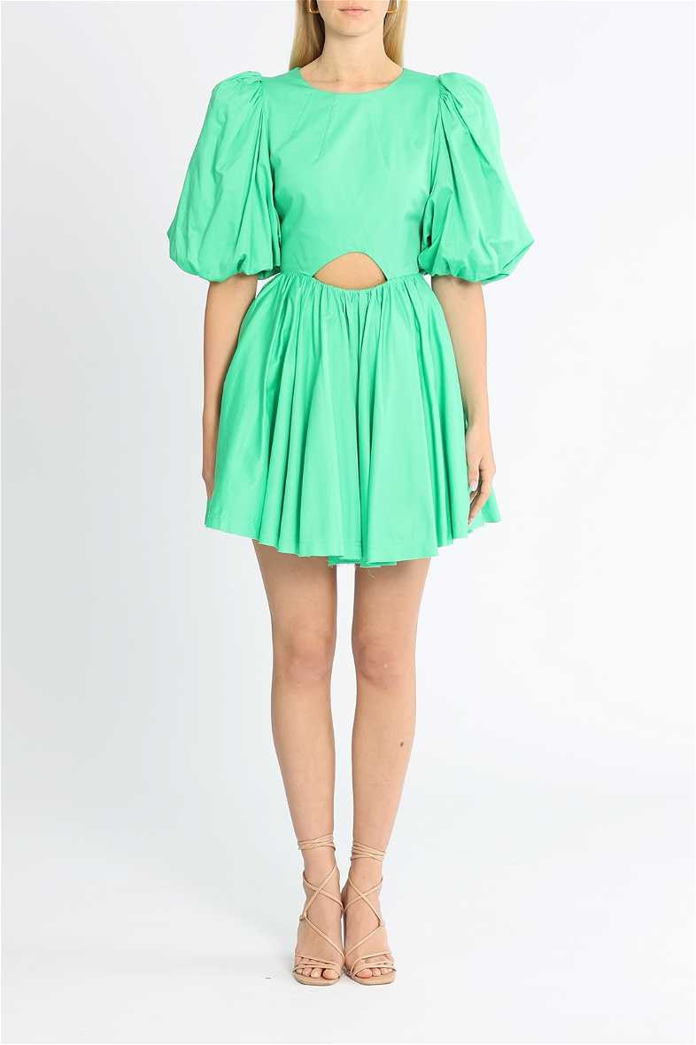 Hire Colette Cut Out Mini Dress in Green | AJE | GlamCorner