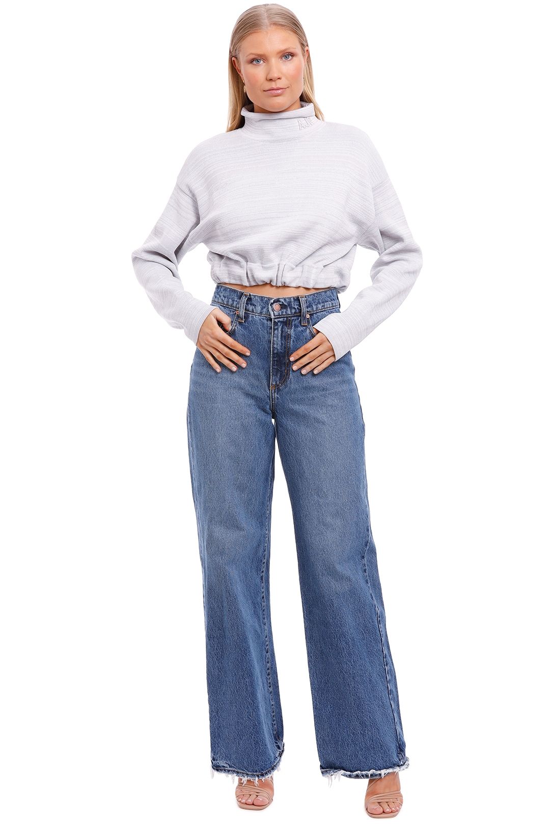 AJE Cosette Turtle Neck Jumper Sleet Melange