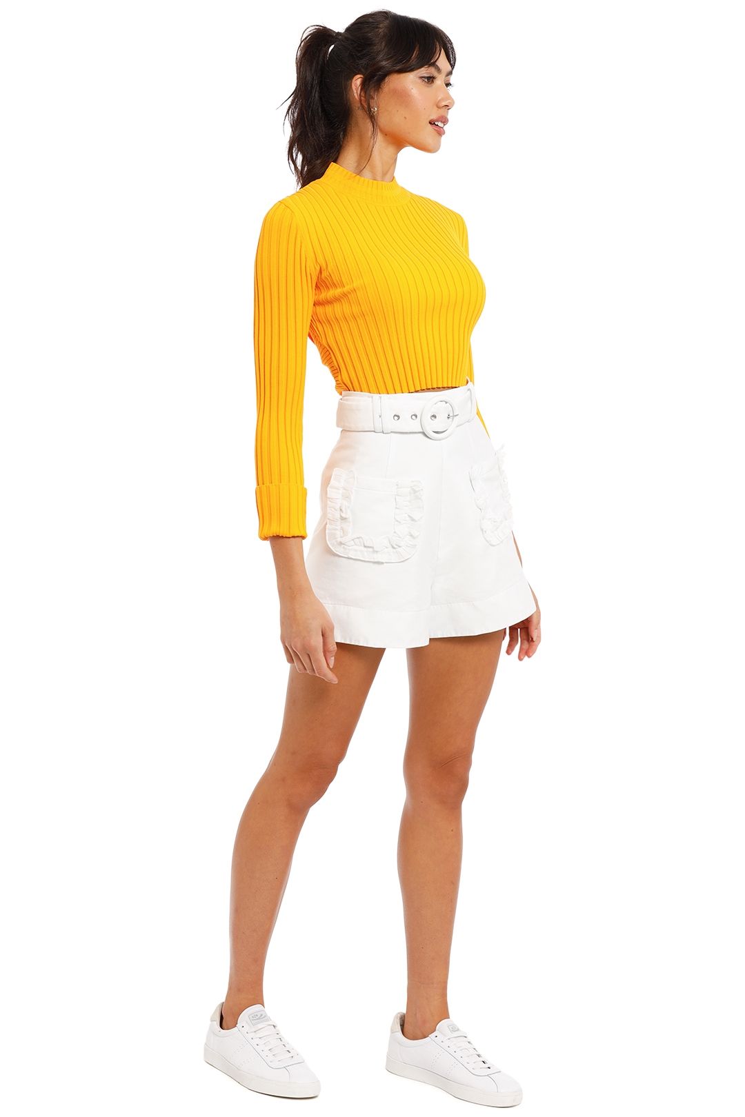 AJE Edner Cropped Knit Top cutout