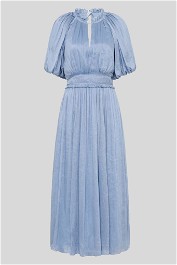 AJE Elysium Blouson Midi Dress Blue