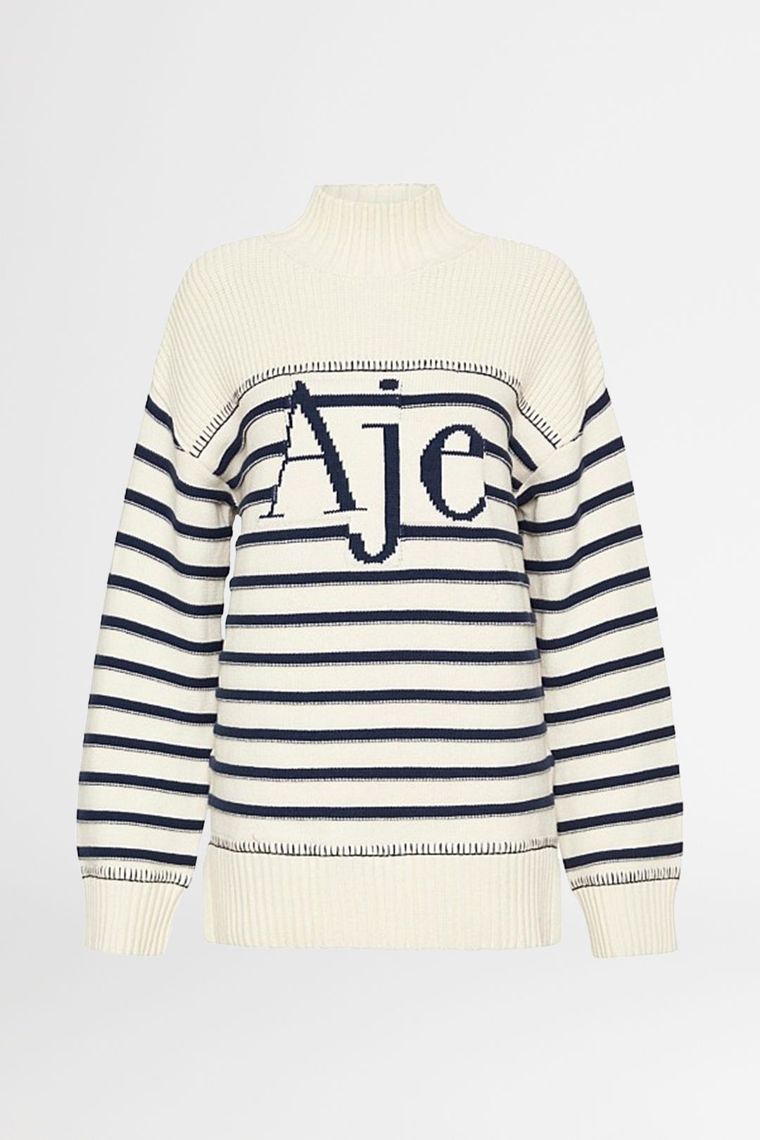 AJE Ernestine Striped Knit Jumper
