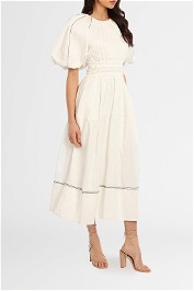 AJE Euphoria Cutout Dress white