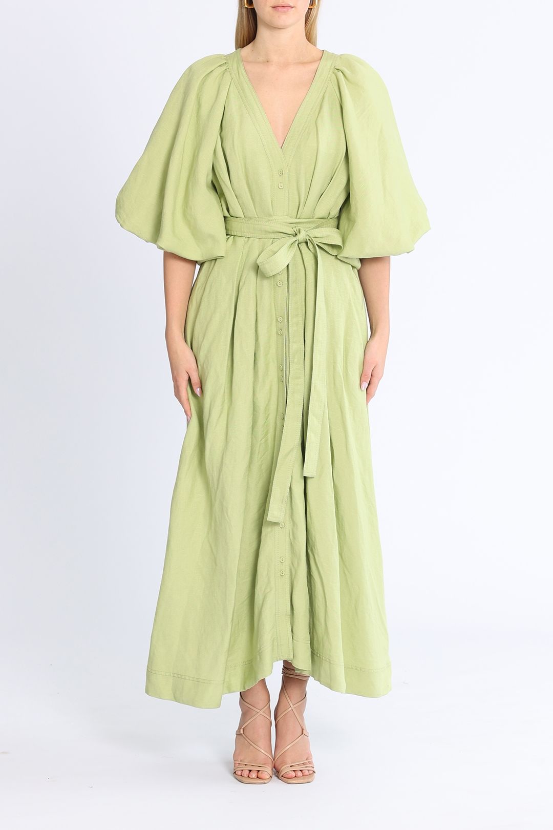 AJE Evermore Midi Dress Green