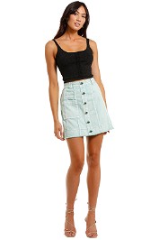 AJE Framework Denim Pocket Skirt