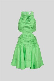 AJE Green Introspect Cut Out Mini Dress