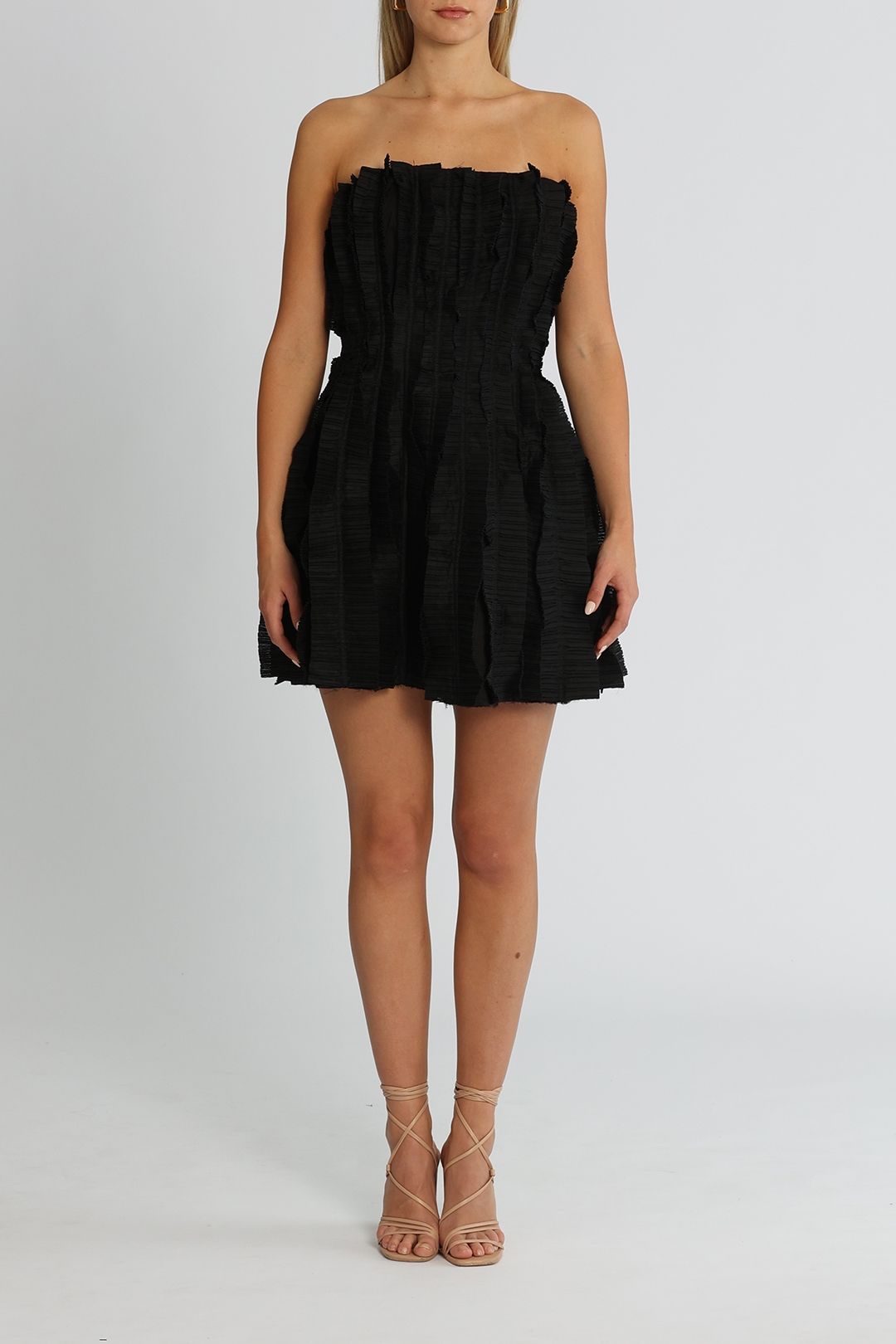 AJE Hybrid Sleeveless Mini Dress Black
