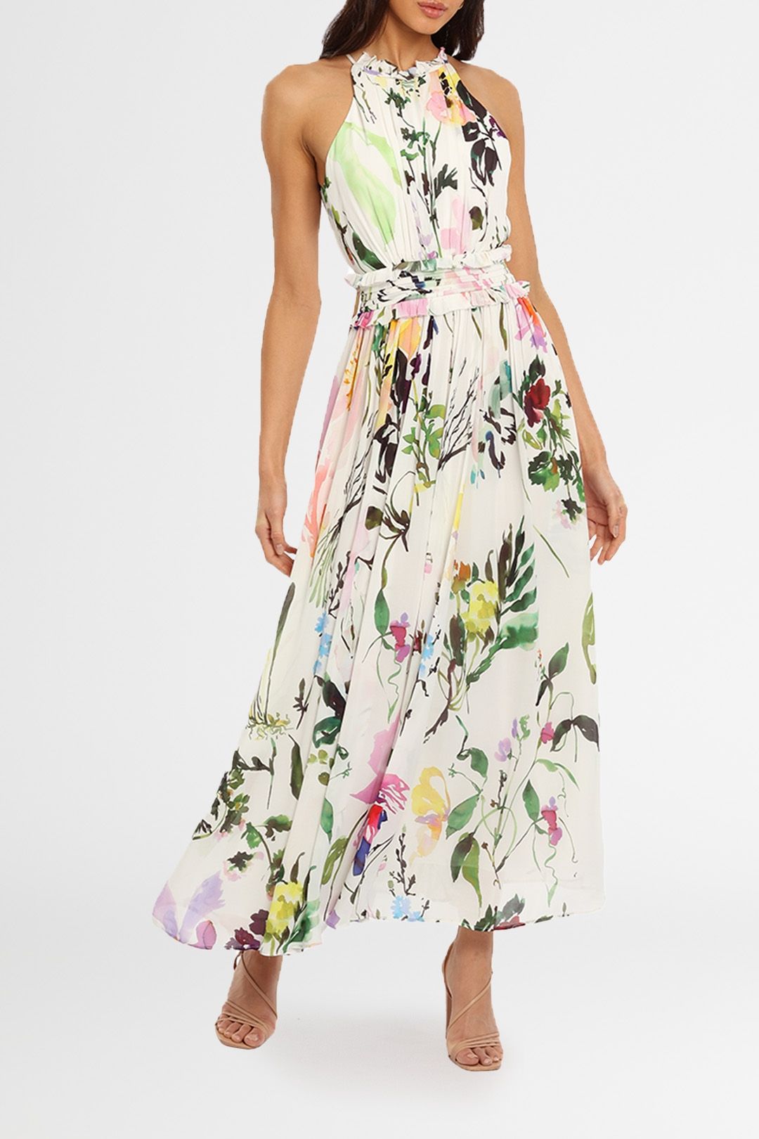 AJE Introspect Halter Midi Dress floral print