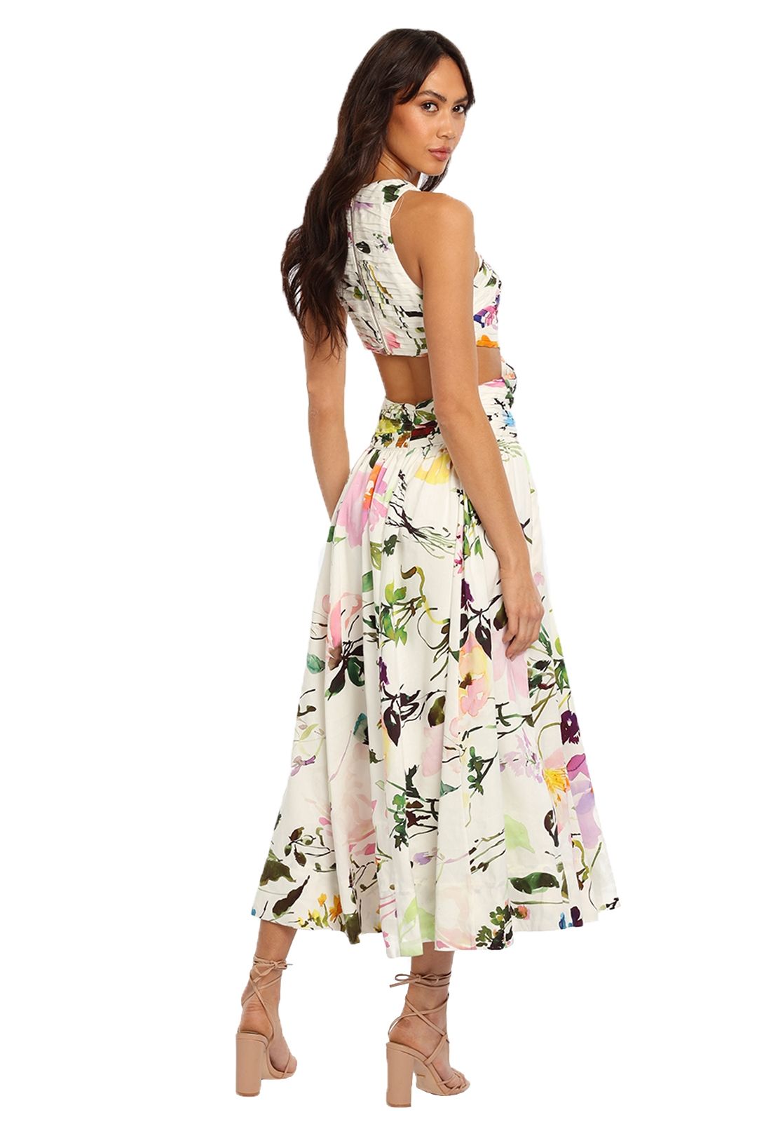 Hire Introspect Midi Dress in Floral | AJE | GlamCorner