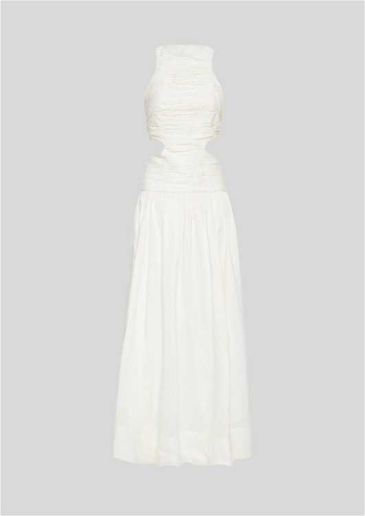 Buy Ivory Introspect Cut Out Midi Dress | AJE | GlamCorner