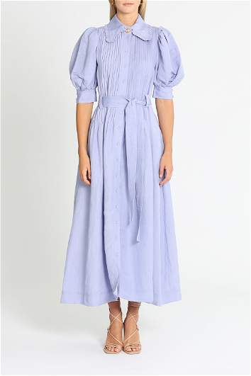 open lace back dress Aje Violette Bubble Hem Maxi Dress in Deep Magenta – That Dress Hire