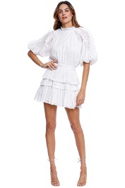 AJE Meadow Broderie Dress White 