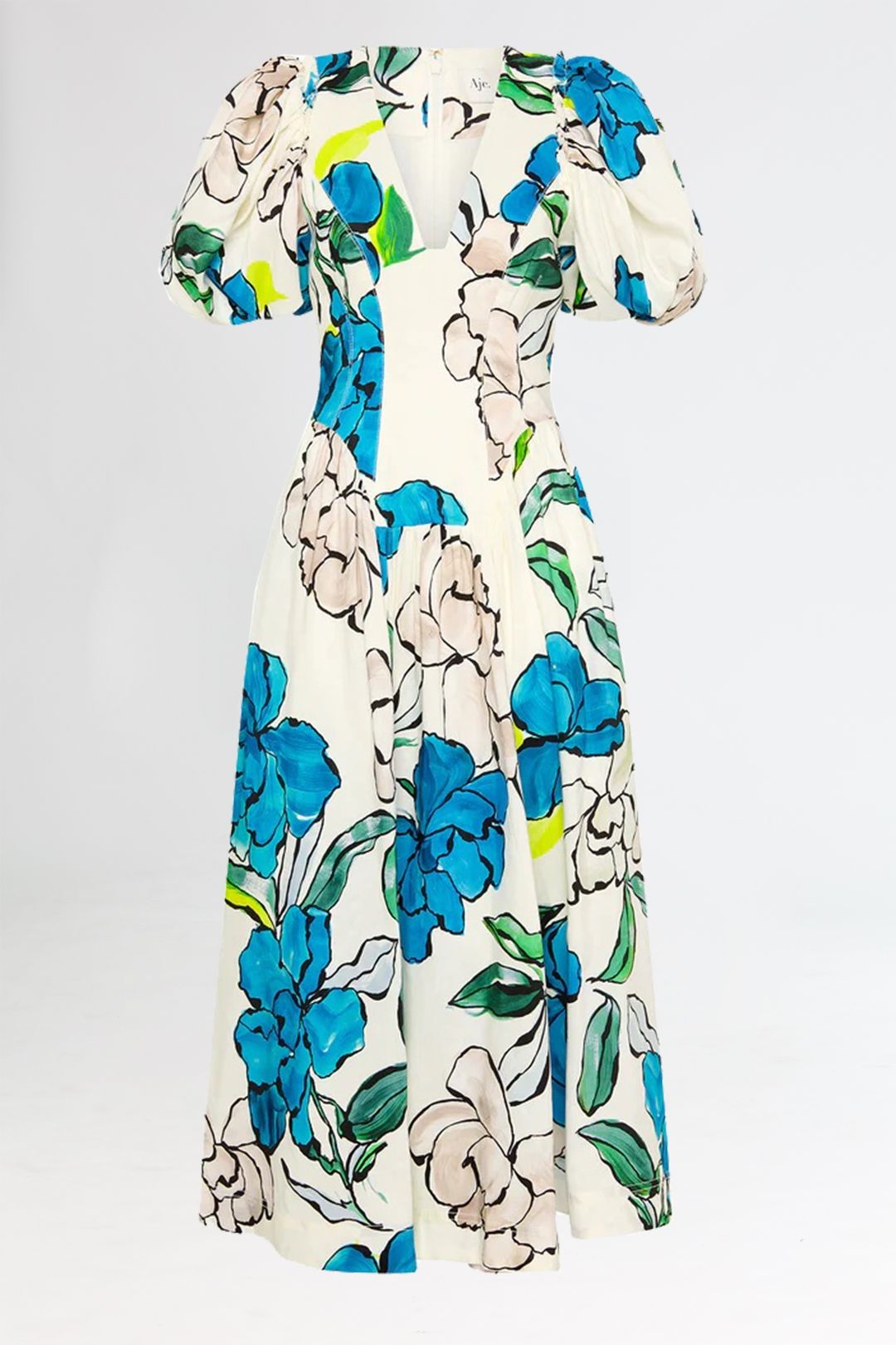 Hire Pedestal Corseted Midi Dress AJE GlamCorner