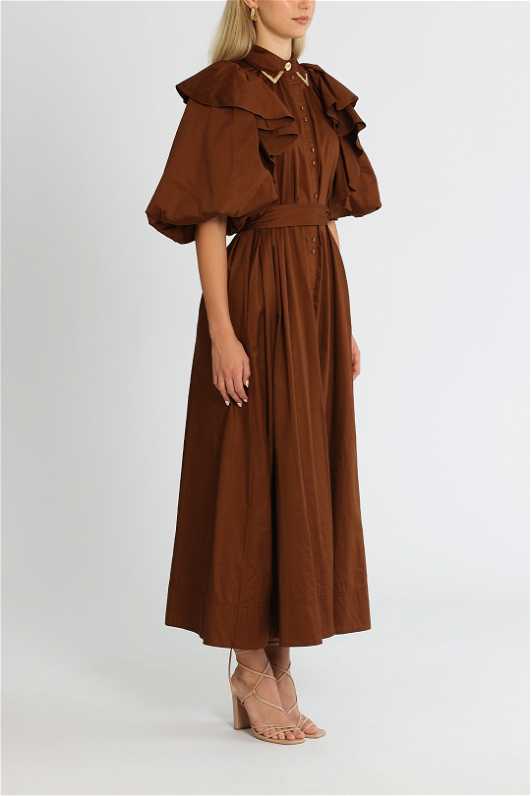 long sleeve brown sweater dress Brown Two Tone Cable Knit Sweater Dress main image 0