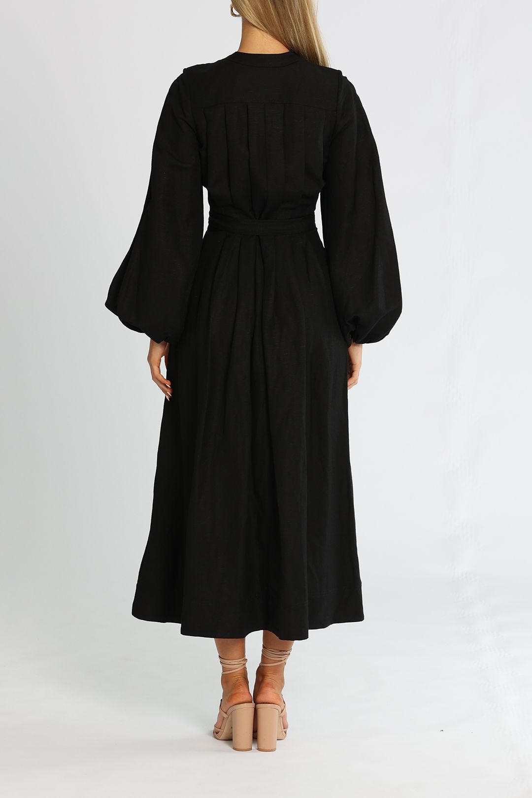 Hire Promise Wrap Midi Dress in Black | AJE