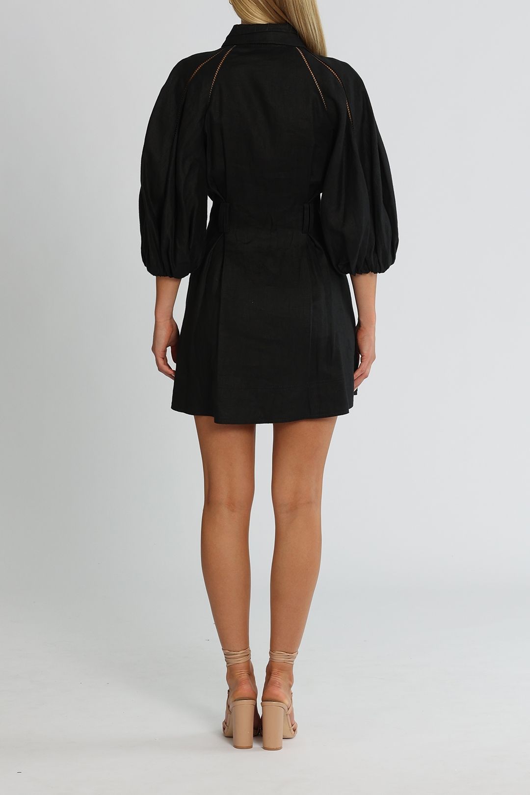 AJE Recurrence Button Up Dress Black Lace