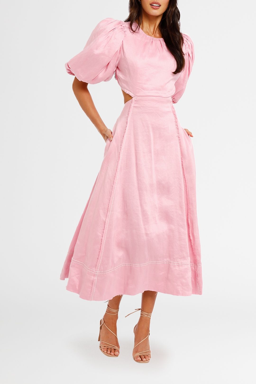 Aje Serendipity Cut Out Dress Musk