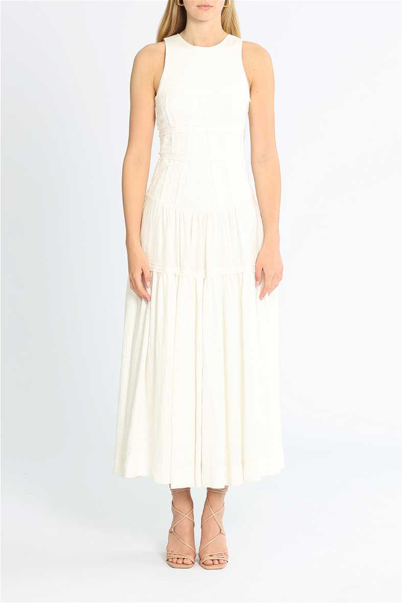 knee length dresses for ladies Aje Tidal Corset Midi Dress Passion For Fashion Dress main image 0
