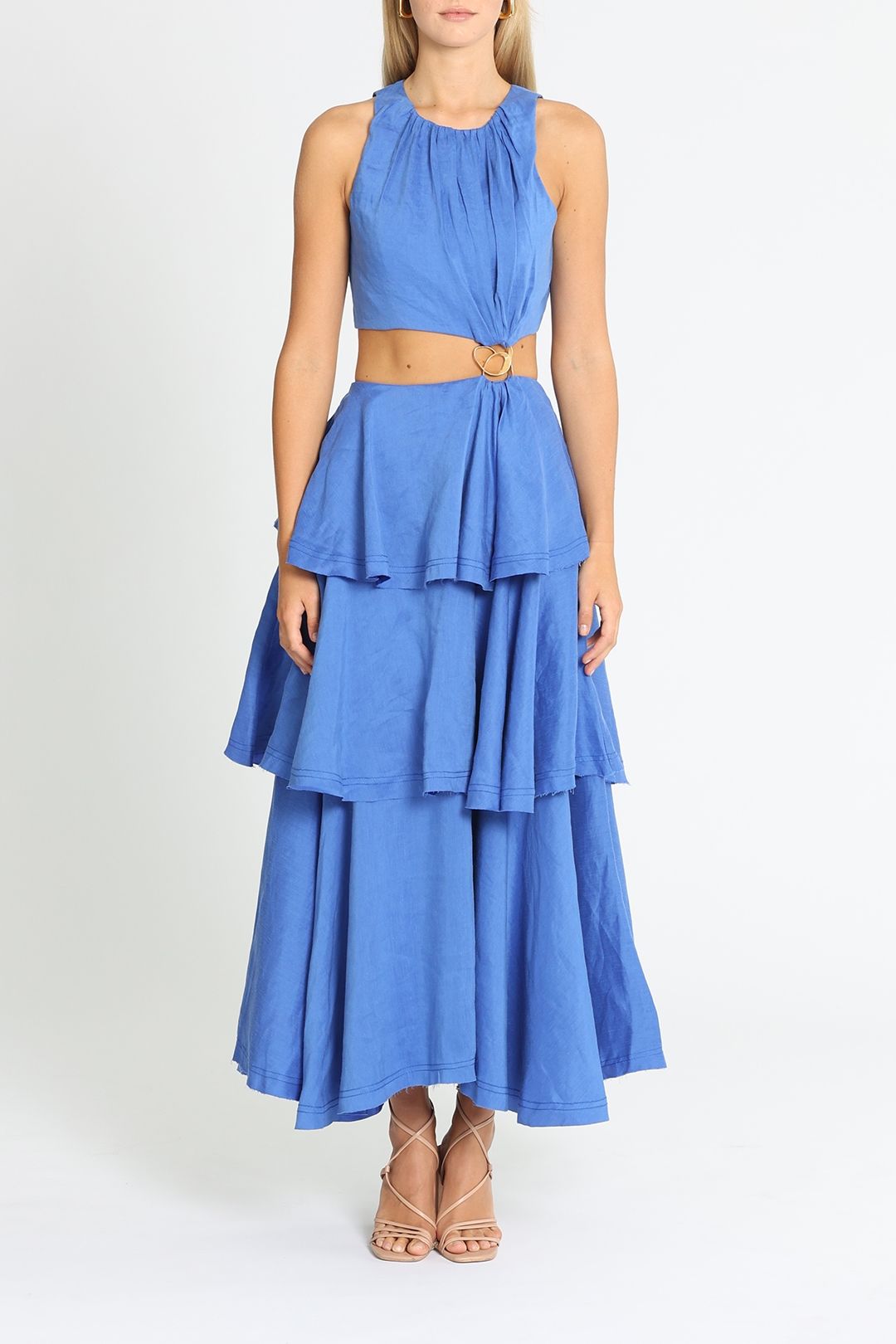 Hire Wave Cut Out Midi Dress AJE GlamCorner