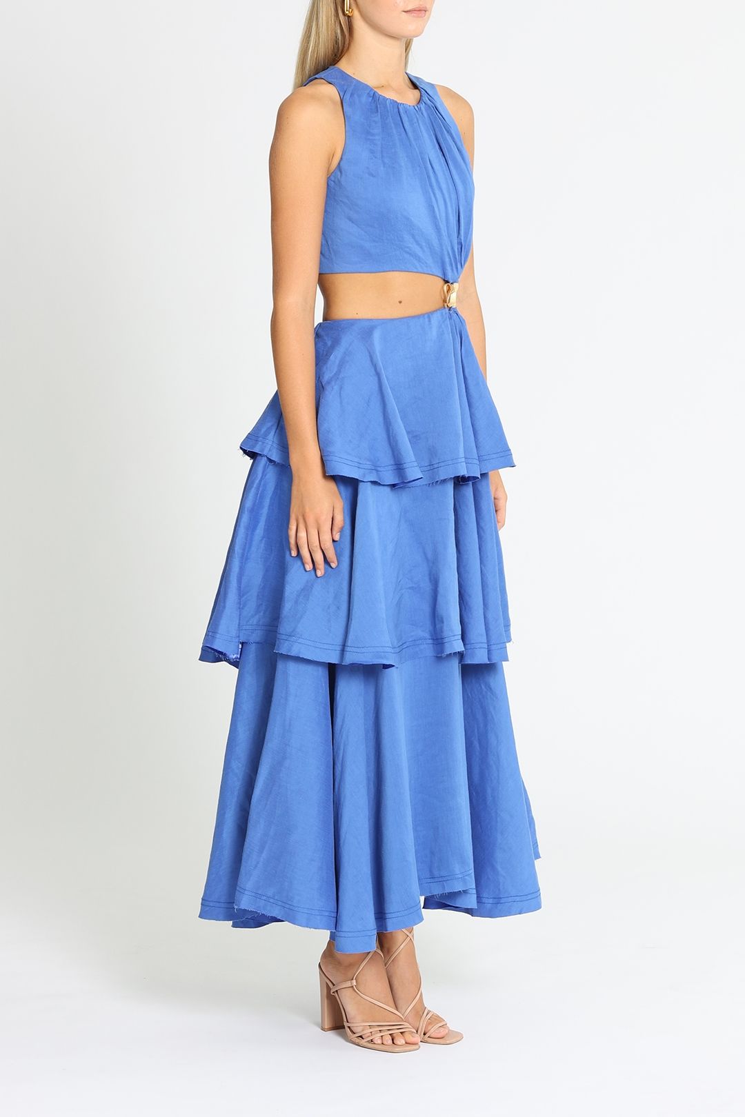 Hire Wave Cut Out Midi Dress AJE GlamCorner