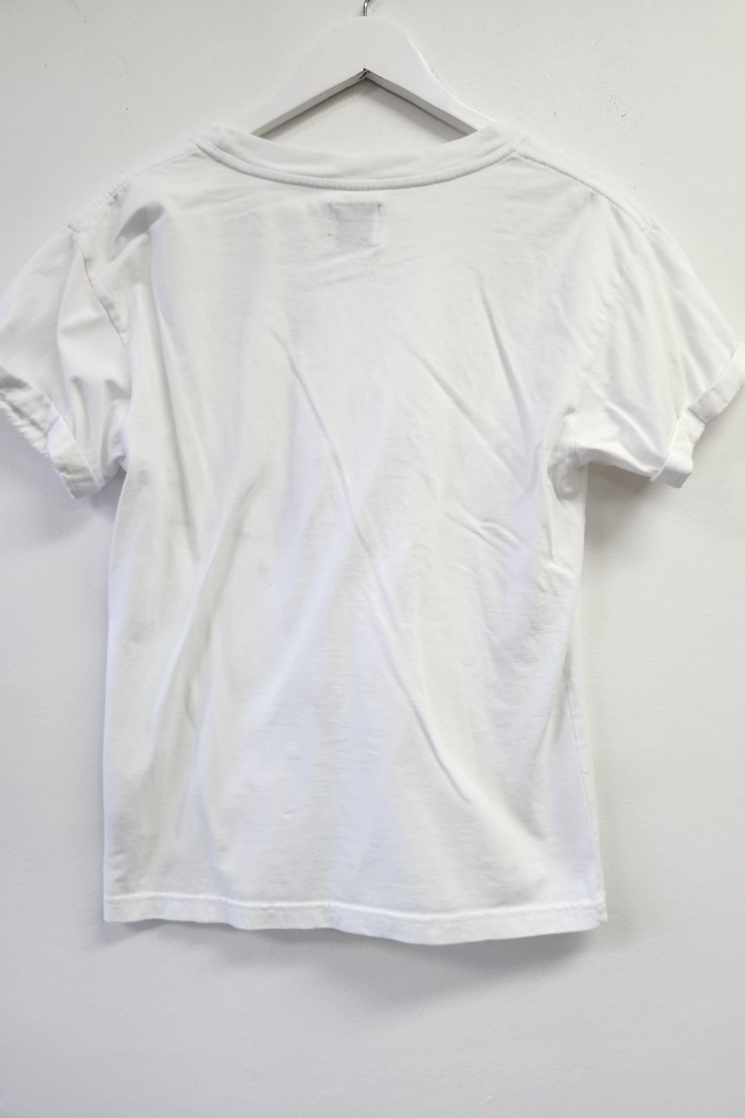 White Tee with Ribbon Logo 