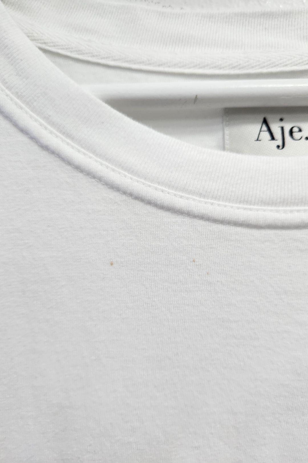 White Tee with Ribbon Logo 